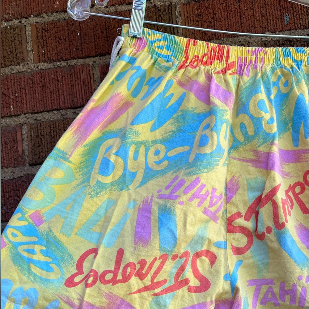Fun Vintage 80s Cotton Shorts Size S-M - Picture 4 of 7